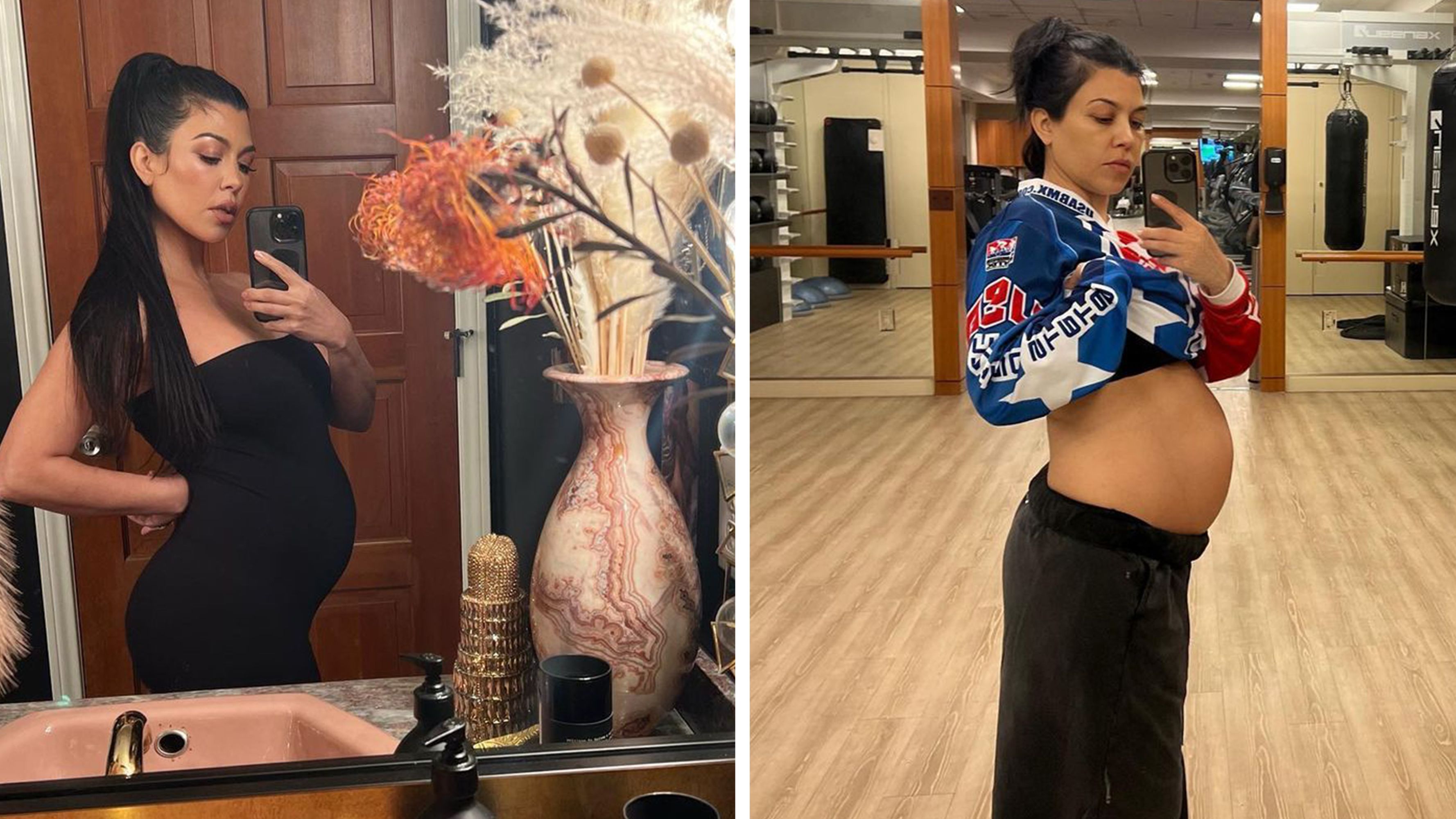 Kourtney Kardashian Shows Off Her Baby Bump in 4 Maternity Looks