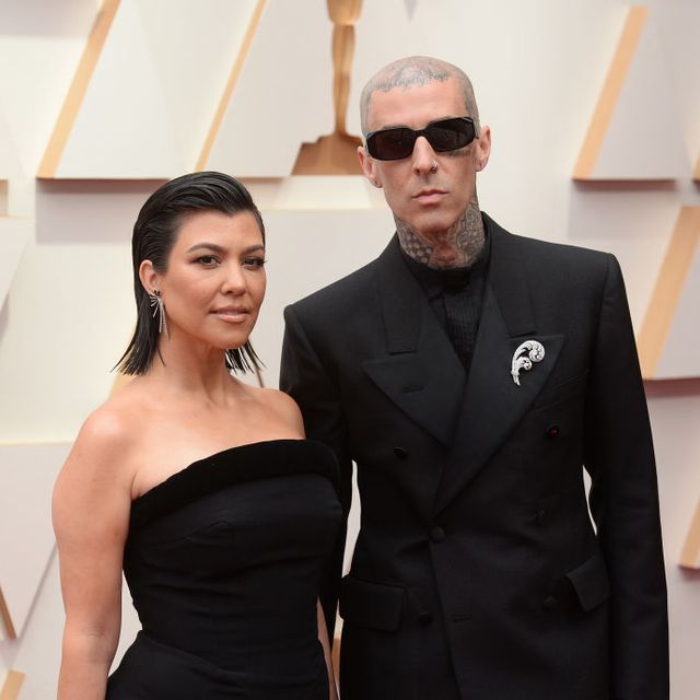 kourtney kardashian and travis barker at the 94th academy awards held at dolby theatre at the hollywood highland center on march 27th, 2022 in los angeles, california photo by gilbert floresvarietypenske media via getty images