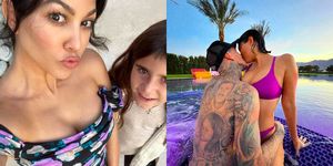 fans are concerned penelope disick took travis barker and kourtney kardashian's full on pda pic