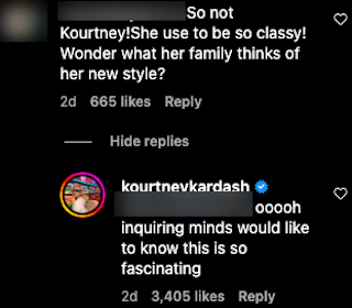 kourtney kardashian responds to criticism of her "new style"