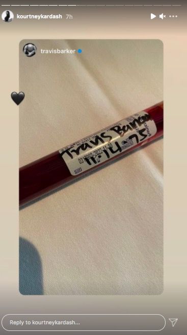kourtney kardashian shared a picture of a vial of travis barker's blood