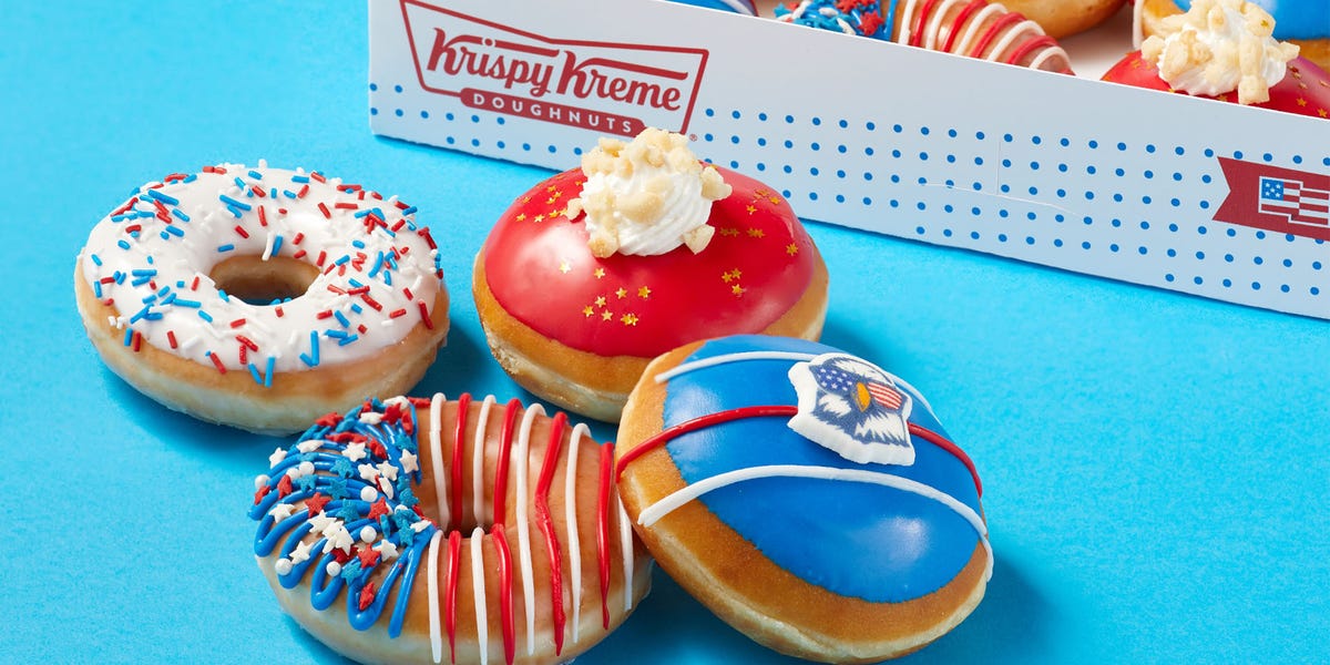 Krispy Kreme Is Serving Up Four Patriotic Donuts To Enjoy All July 4th Weekend