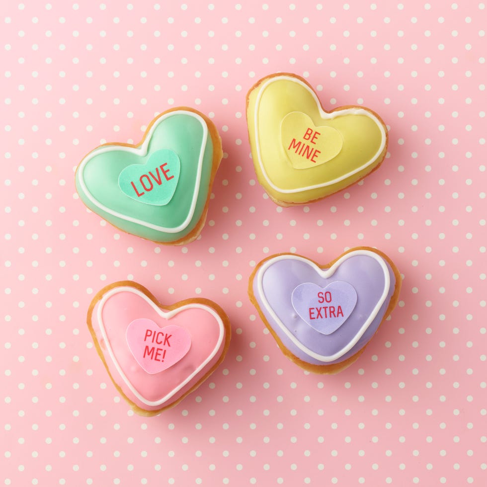 Heart, Pink, Sweethearts, Sweetness, Heart, Valentine's day, Love, Confectionery, 