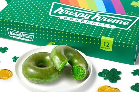 krispy kreme st patrick's day green o'riginal glazed donuts 2022