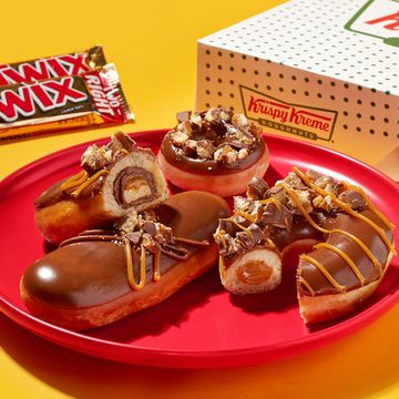 krispy kreme twix caramel candy bar donuts