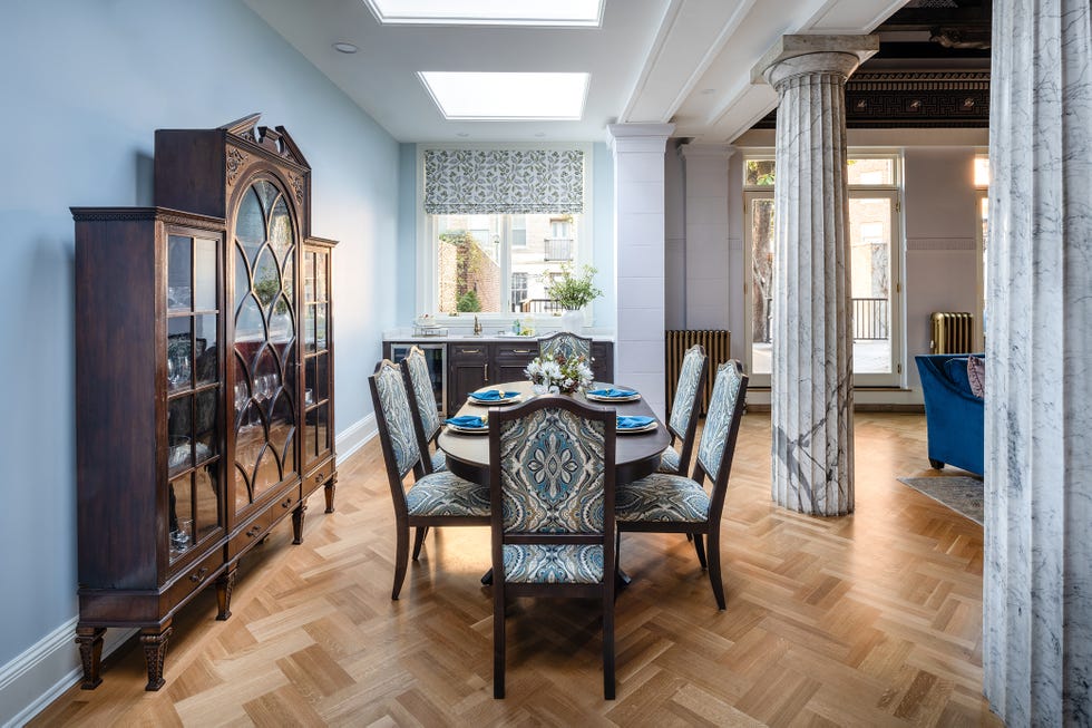 formal dining room with breakfast bar