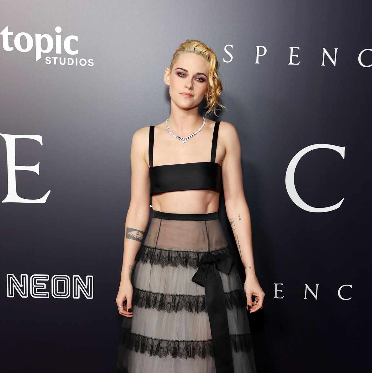 See Kristen Stewart's Edgy Chanel Gown at L.A. 'Spencer' Premiere