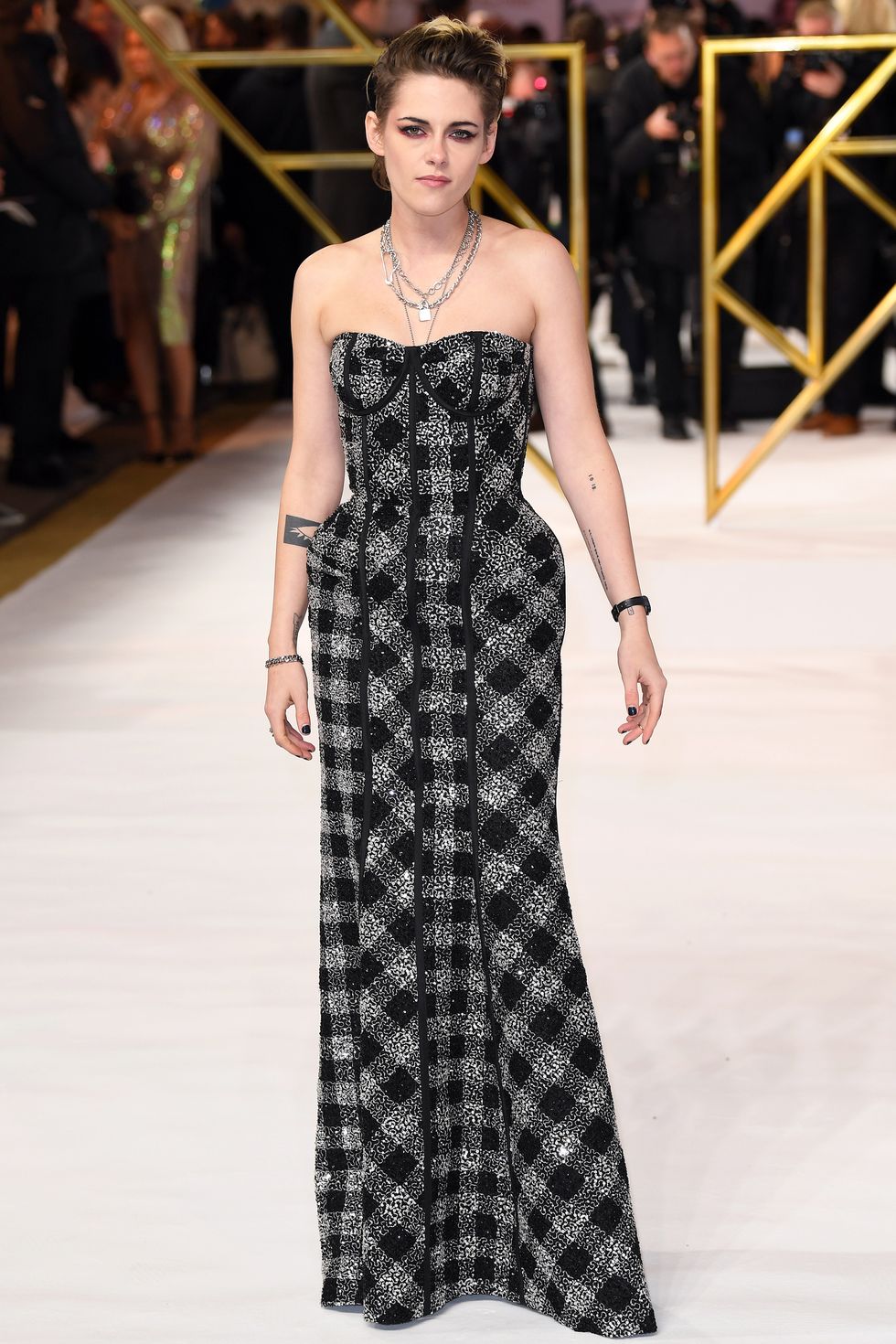 Kristen Stewart Wears Chanel Couture and Bedazzled Sneakers in