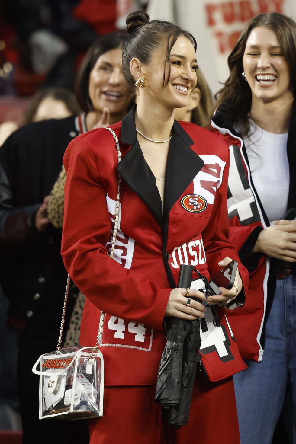 Taylor Swift's Chiefs jacket made by Kristin Juszczyk, 49ers FB's wife