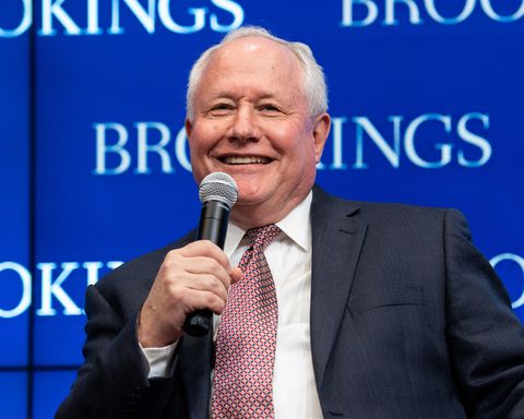 washington, dc, united states   20181010 bill kristol, editor at large   the weekly standard seen speaking during the event titled the forgotten americans an economic agenda for a divided nation at the brookings institution in washington, dc photo by michael brochsteinsopa imageslightrocket via getty images