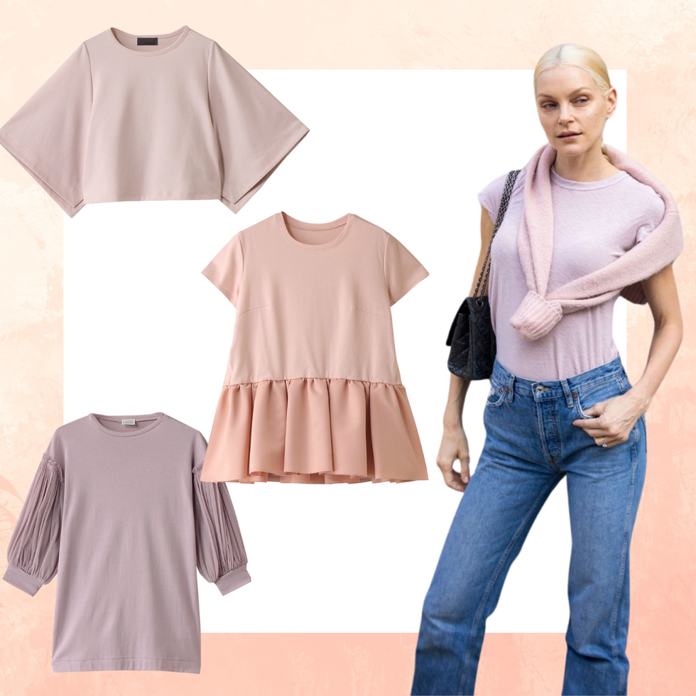 大人のピンクTシャツコーデは？ くすみカラー編【ピンクアイテム