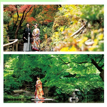 和装が映えるホテルの庭園や京都でのロケーションフォト