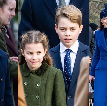 ジョージ王子、シャーロット王女、ルイ王子、キャサリン皇太子妃の写真のコラージュ