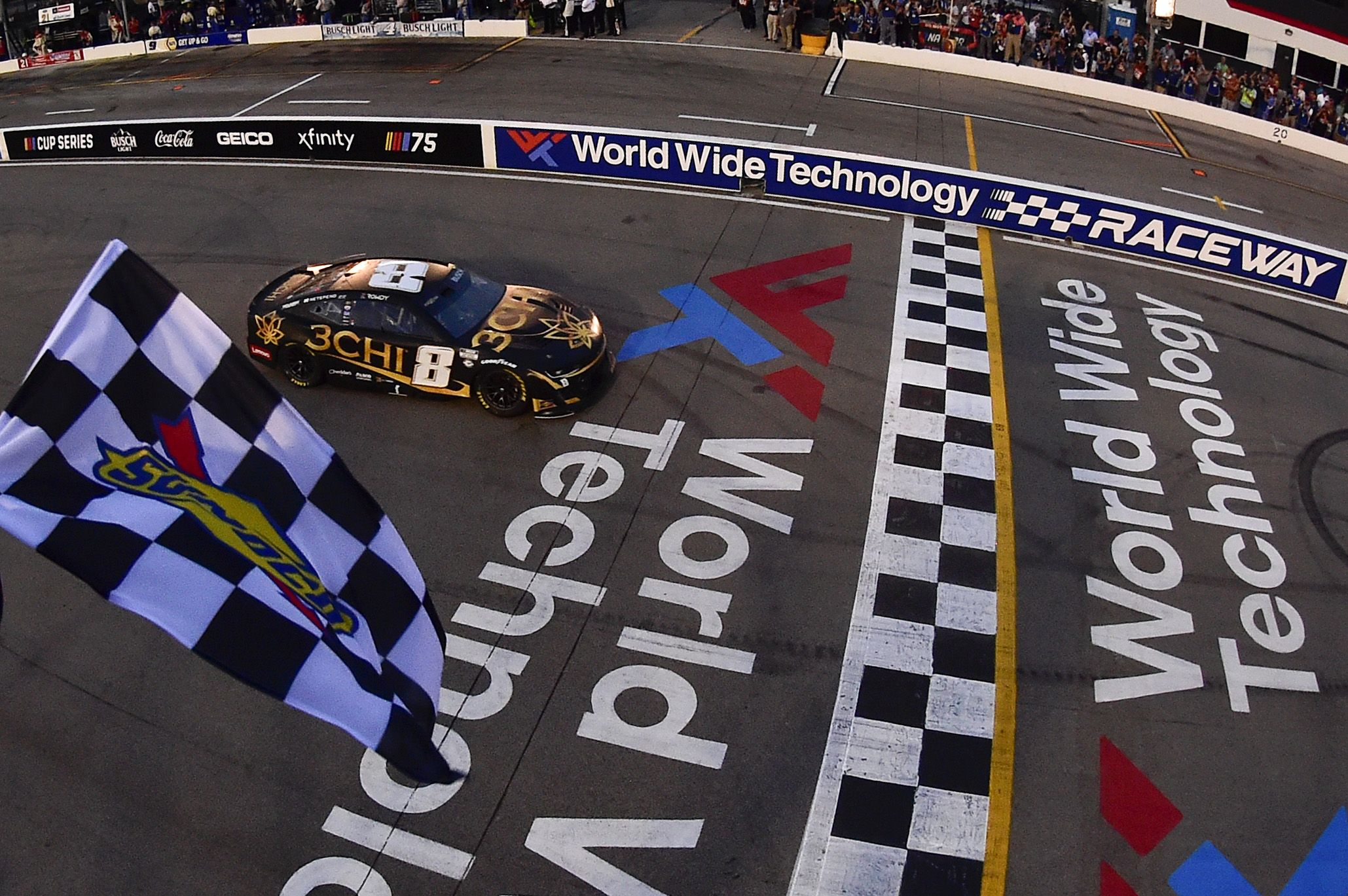 Kyle Busch Survives 5 Late Restarts For Overtime NASCAR Cup Win At WWTR