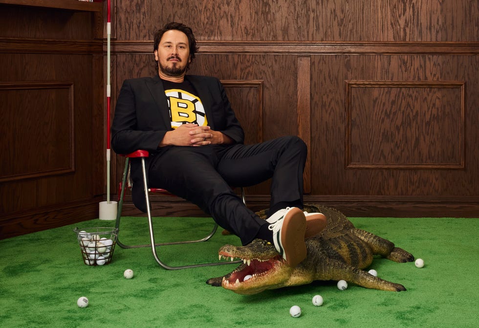 kyle newacheck at the ‘happy gilmore 2’ premiere portrait studio. cr. nino munoz/netflix © 2025.