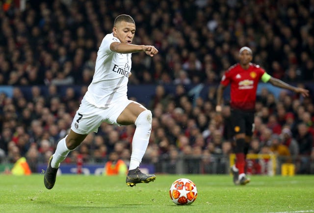 Kylian Mbappé Manchester United v Paris Saint-Germain - UEFA Champions League Round of 16: First Leg