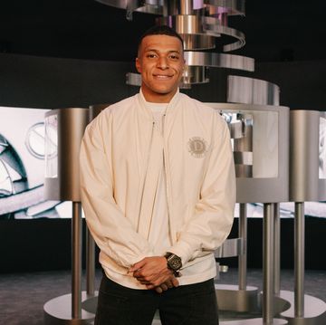 geneva, switzerland april 11 editors note image has been digitally enhanced hublot brand ambassador kylian mbappe appears at the launch of the hublot big bang e uefa euro 2024 official watch on april 11, 2024 in geneva, switzerland photo by remy steinergetty images for hublot