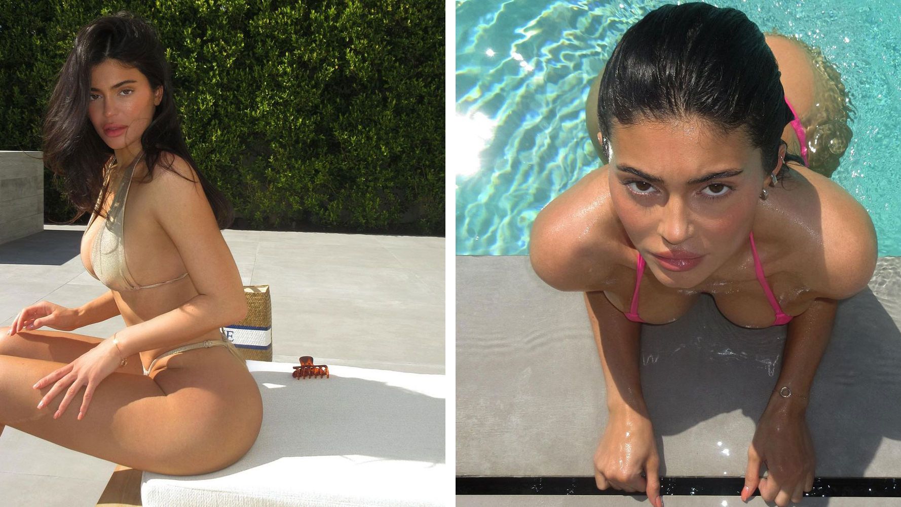 Kylie Jenner Posts Pink and Gold Bikini Photos Amid Timothée