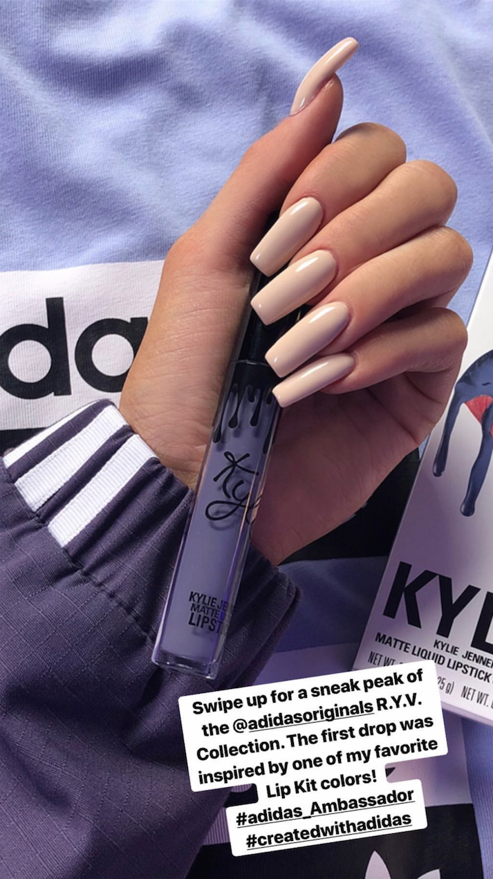 Temerity Toevlucht Tegenhanger Kylie Jenner's New Reveal Your Voice Adidas Collection is Inspired Her  Favorite Lip Kit Color "Shady"