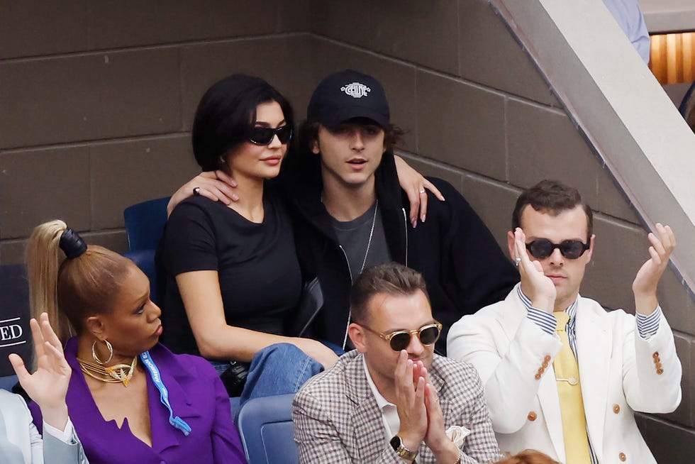 2023 us open day 14 kylie jenner and timothee chalamet