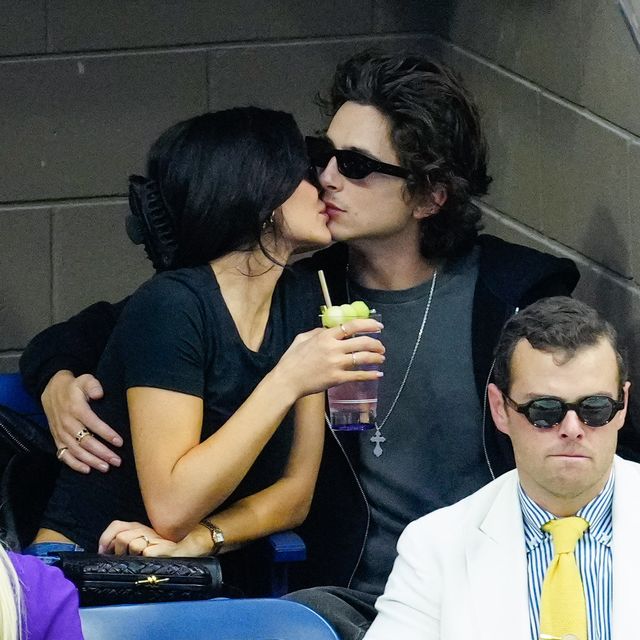 kylie jenner and timothee chalamet kissing at the us open