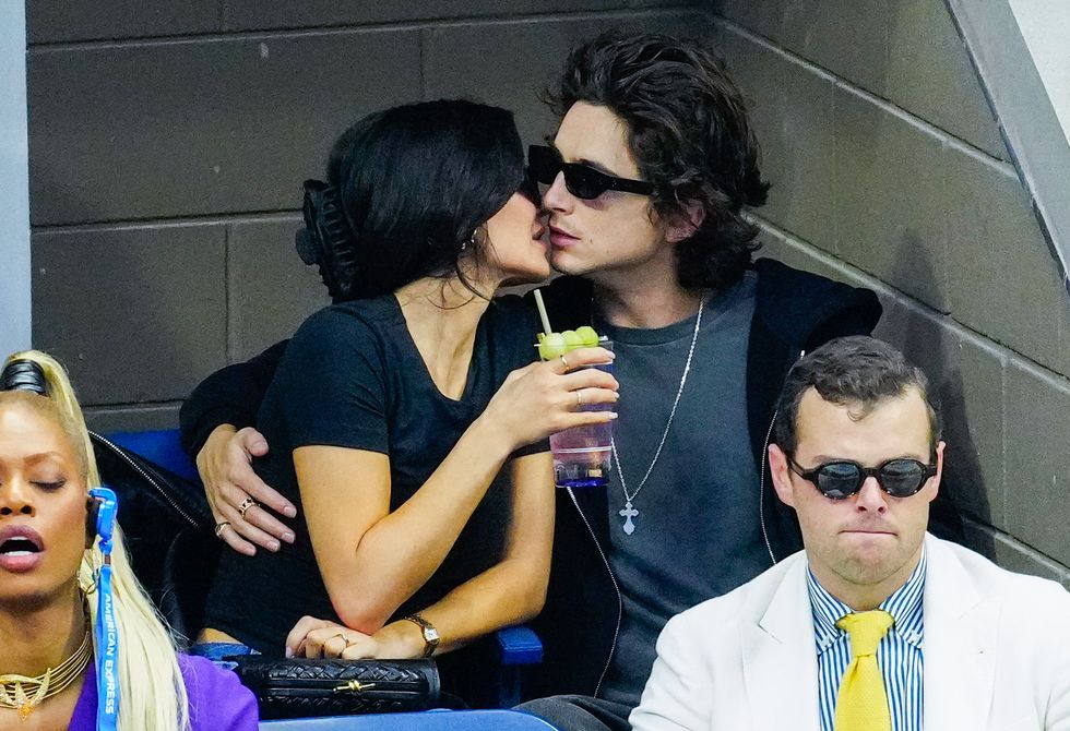 kylie jenner and timothée chalamet at the 2023 us open