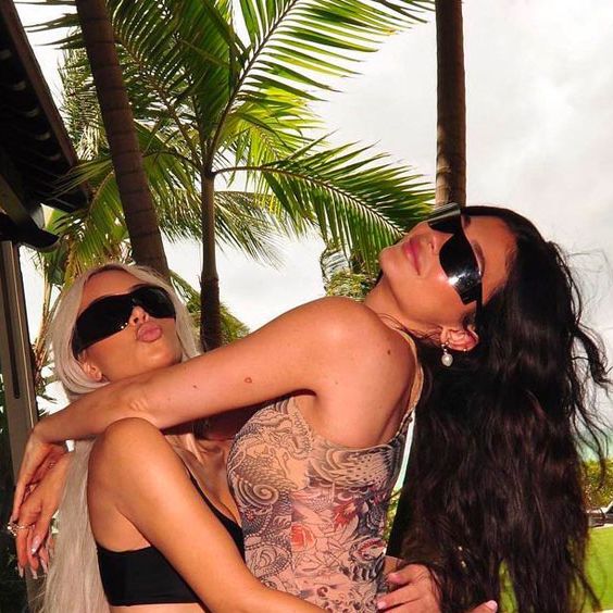 Kendall Jenner and Kim Kardashian joined her on the exclusive trip.