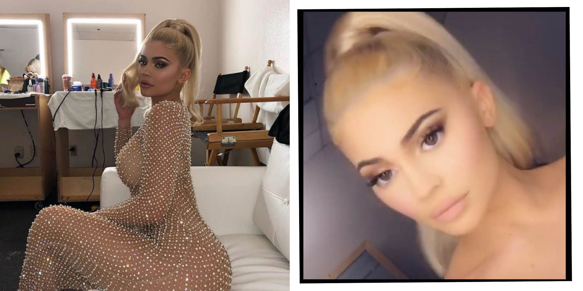 2000px x 1000px - Kylie Jenner Just Went Full Britney Spears In A See-Through Bejewelled Gown