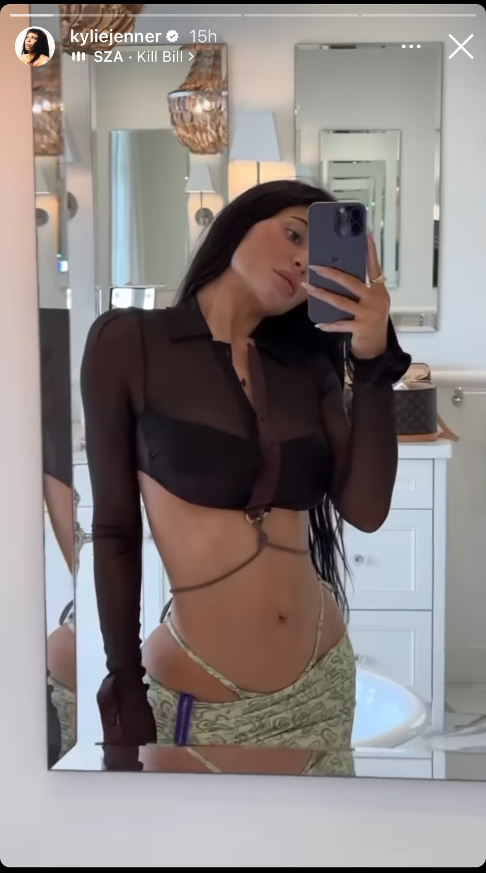 Kylie Jenner resurrects the Y2K exposed thong trend on IG