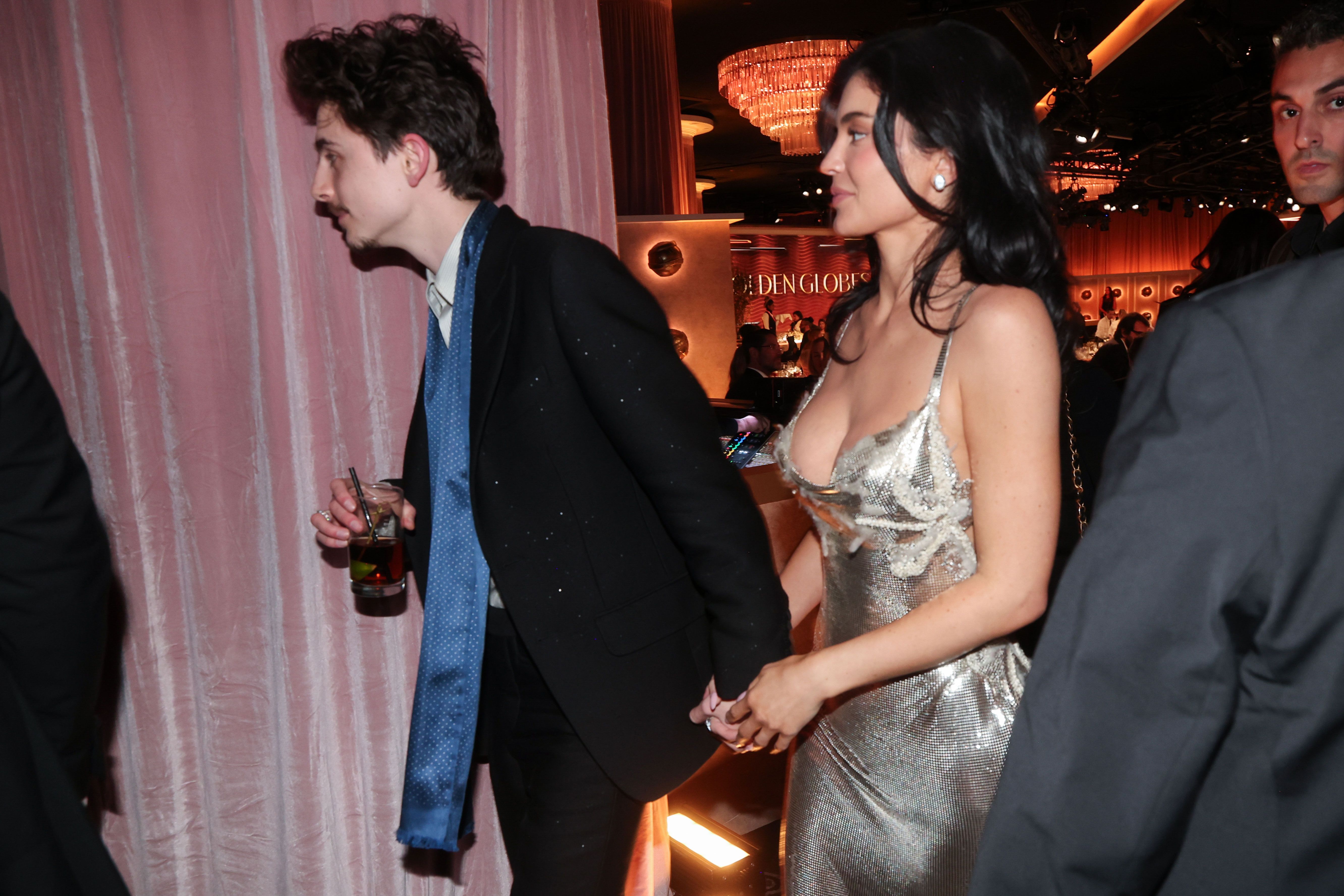 See Photos of Kylie Jenner and Timothée Chalamet at the 2025 Golden Globes