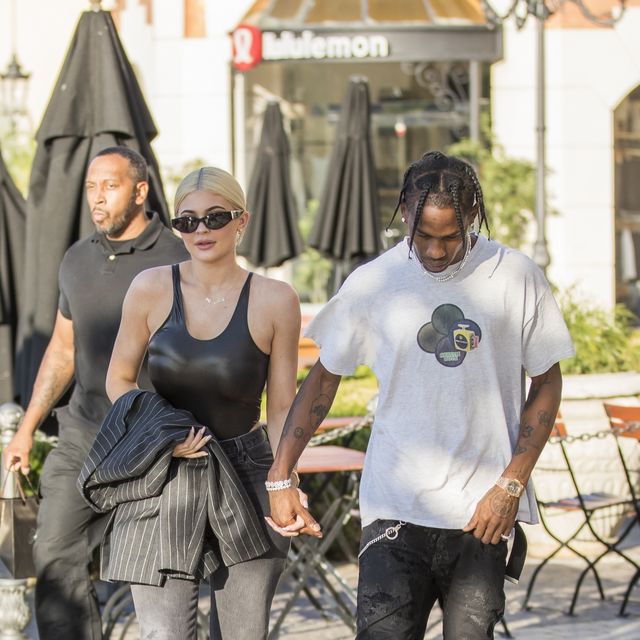 Kylie Jenner and Travis Scott leaving a jewelry store