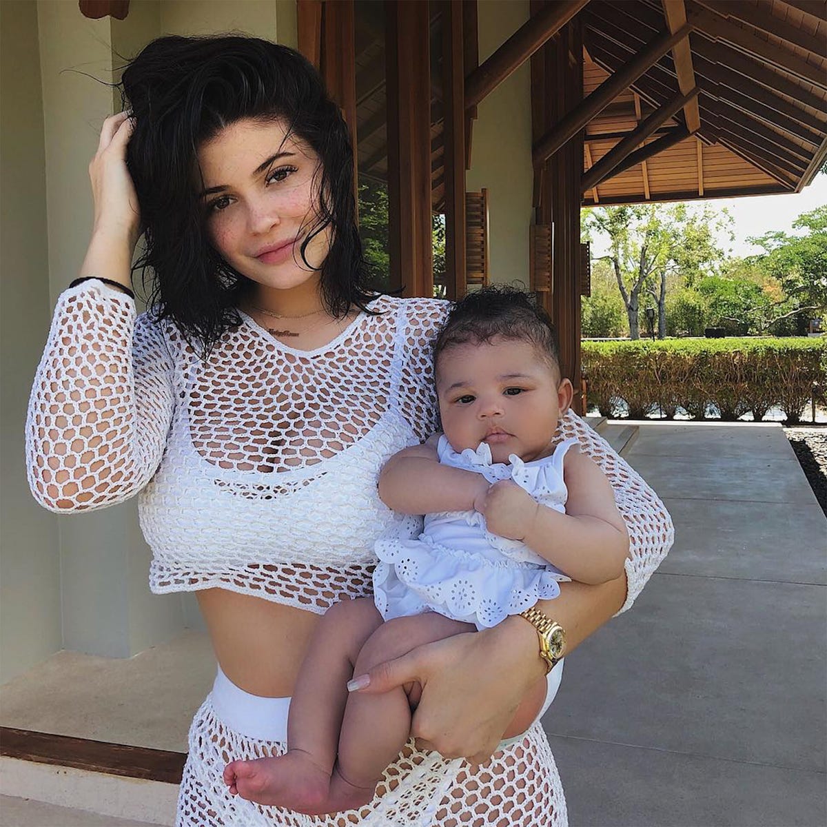 Kylie Jenner shares sweet pic of Stormi posing in front of her