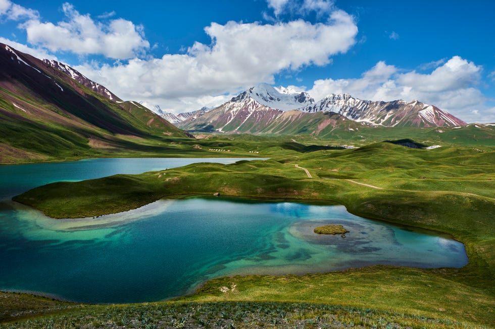 kyrgyzstan, base camp of the pic lenine