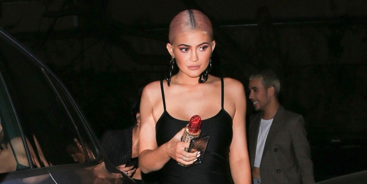 Kylie Jenner Stepped Out With a Giant Bedazzled Lipstick Clutch