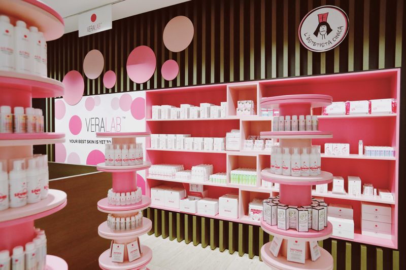 Pink, Product, Beauty, Interior design, Shelf, Room, Furniture, Building, Shelving, Cake decorating, 