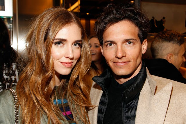 Riccardo Pozzoli and Chiara Ferragni attend the 'Maison Louis