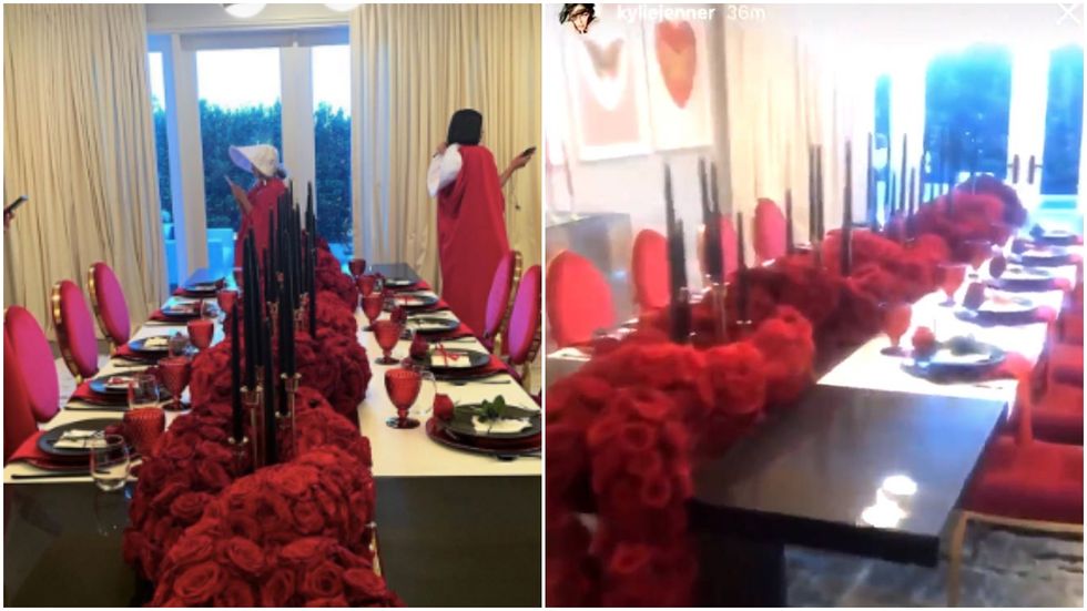 Red, Function hall, Event, Centrepiece, Interior design, Room, Textile, Party, Banquet, Restaurant, 