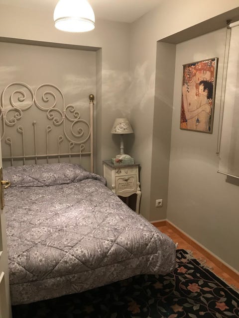 Bedroom, Room, Furniture, Bed, Property, Bed frame, Bed sheet, Interior design, Floor, Bedding, 