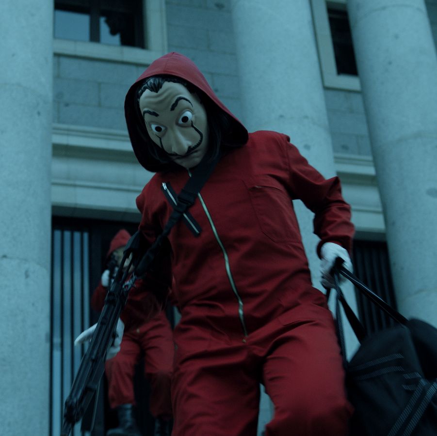 Red, Personal protective equipment, Outerwear, Headgear, Mask, Costume, Jacket, Fictional character, 