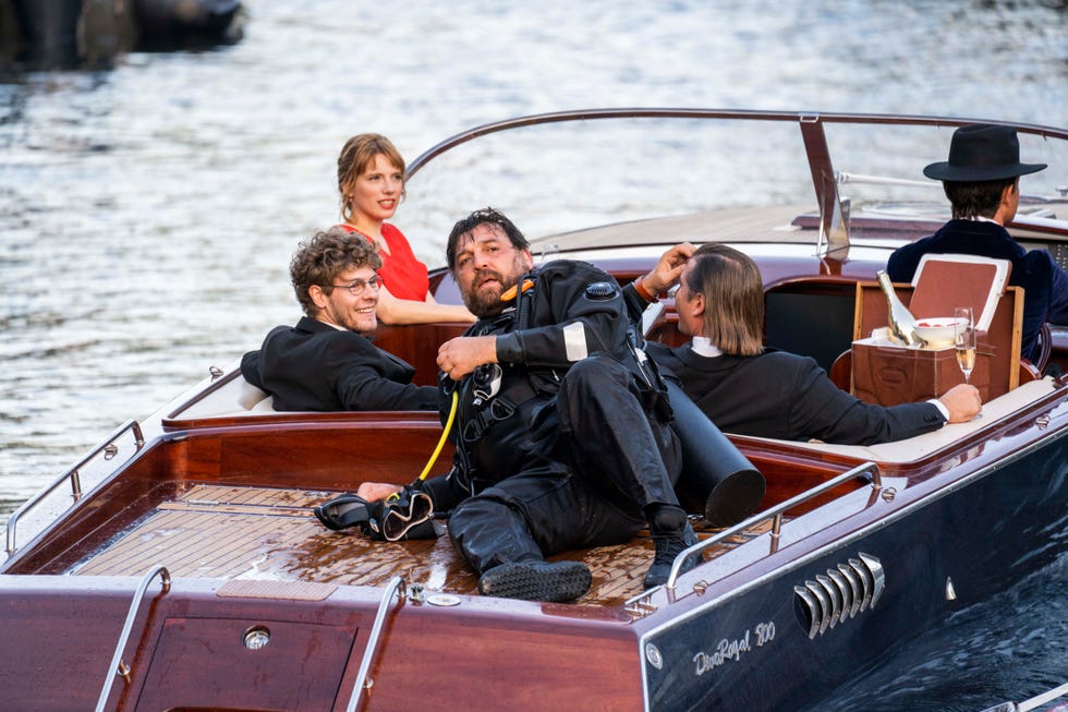 actor patrick criado, hovik keuchkerian , diana gomez and luka peros during la casa de papel  money heist shooting scenes in copenhagen 06082020