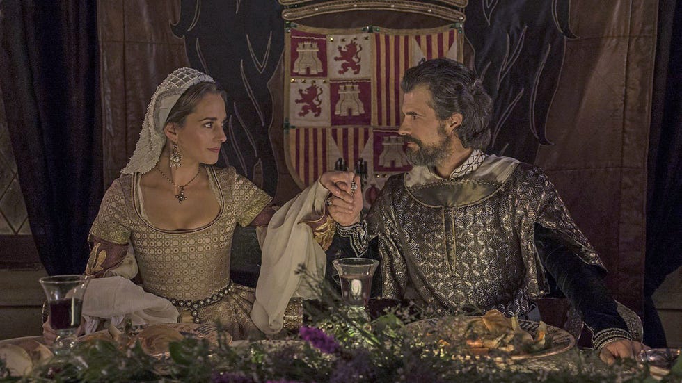 silvia alonso y rodolfo sancho en 'la corona partida'