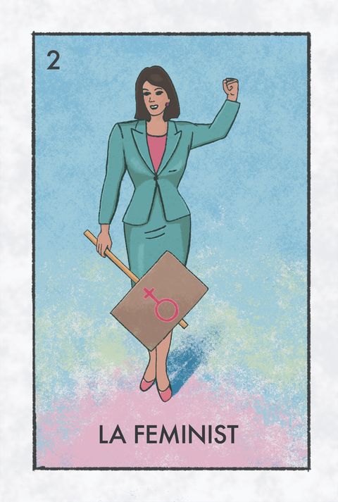 Millennial Loteria card for The Feminist