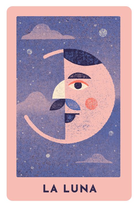 Loteria card for the moon