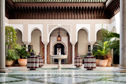 patio andalous, la mamounia hotel, marrakech, morocco photo by alan keohane wwwstill imagesnet for la mamounia