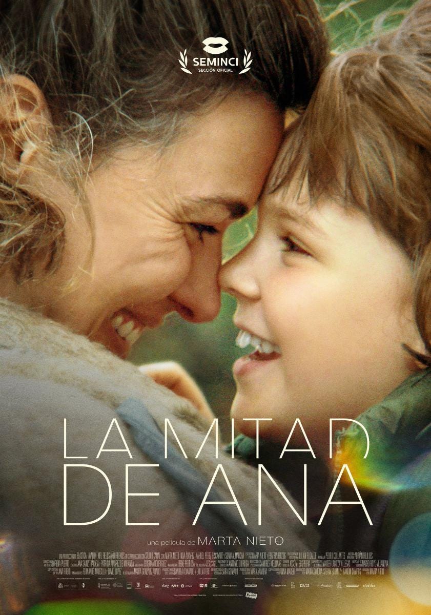 La mitad de Ana film poster for la mitad de ana featuring prominent text elements and artistic visual elements