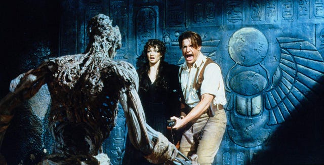 La momia (1999) Brendan Fraser y Rachel Weisz