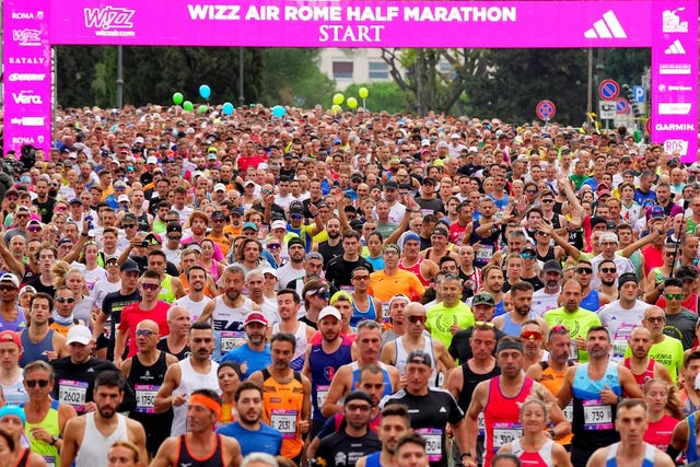 start of rome half marathon, la mezza maratona di roma