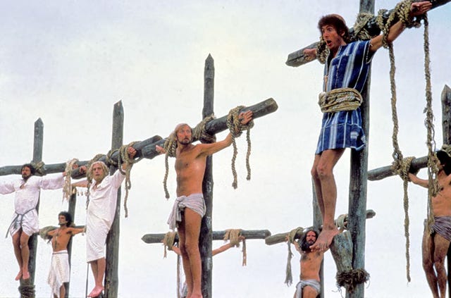 'la vida de brian' 1979, con graham chapman, michael palin y eric idle