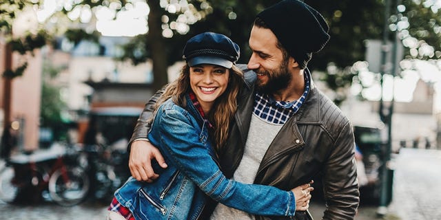 Nose, Jacket, Cap, Textile, Outerwear, Happy, Facial expression, Winter, Street fashion, Beard, 