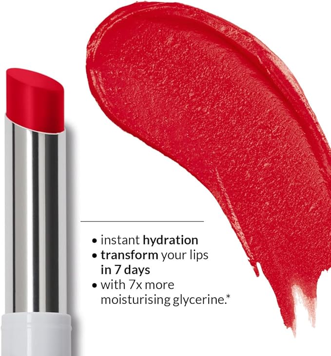 labial rojo hidrata y da volumen